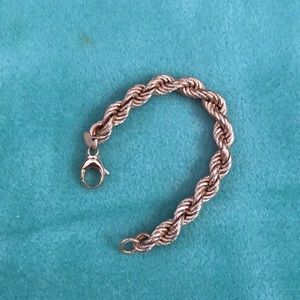 Chunky rose gold tone bracelet